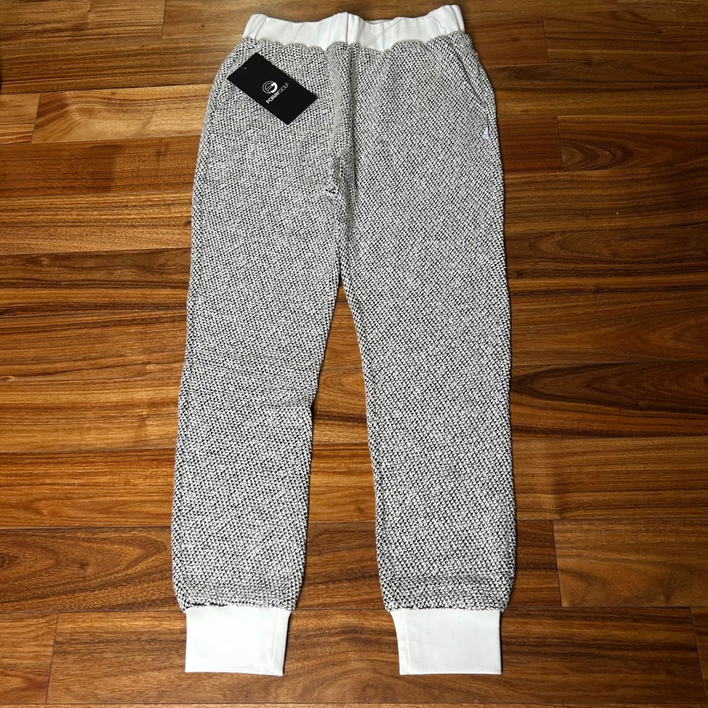 Foray Golf Bouclé Texture Jogger Pants Womens Size M‎ White Black Knit lounge